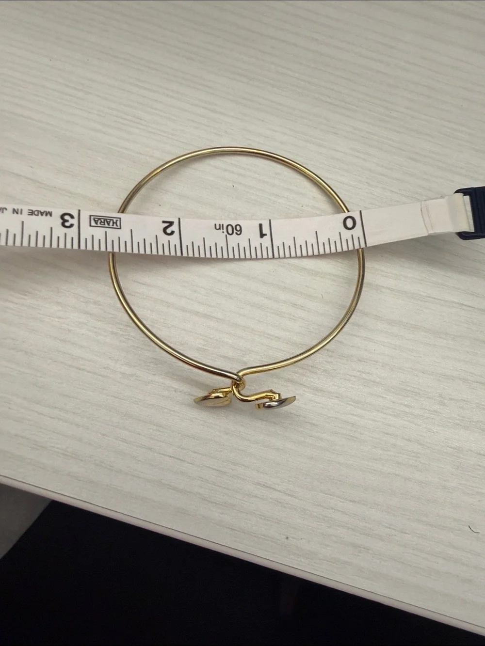 Gold Heart Duo Bangle Bracelet - Women Jewelry